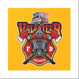 Volunteer Firefighter Posters and Art